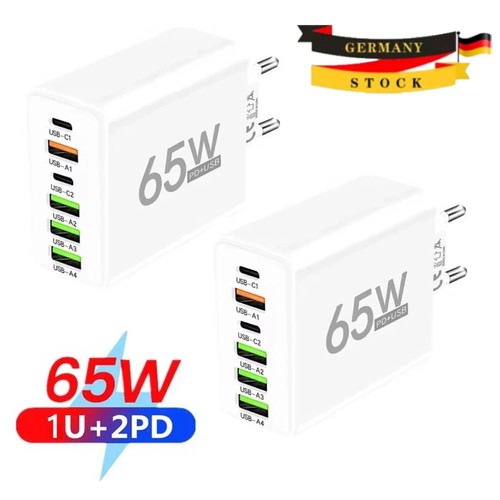 65w fach schnell ladegerät - 6-fach,