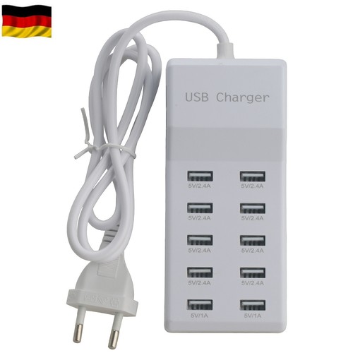 Usb 10fach ladegerät hub - usb,