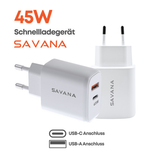 Savana 45w dual usb - savana, usb-a/c